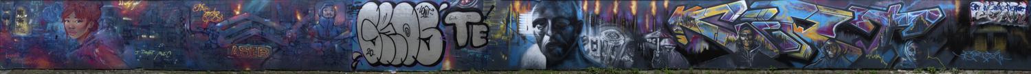 Blade Runner inspired graffiti on Links Lane